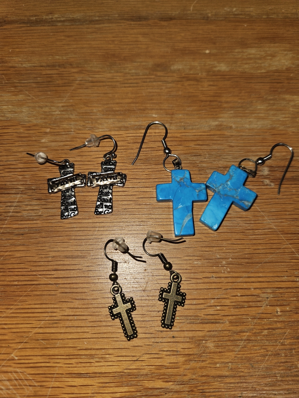 Cross Drop Earrings - Women Accessories ( All Three)